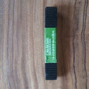 1" Black Non Roll Elastic